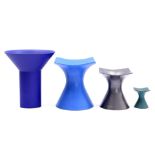 4 earthenware vases