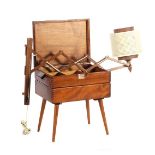 2-piece sewing box and lamp