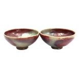 2 earthenware glazed bowls