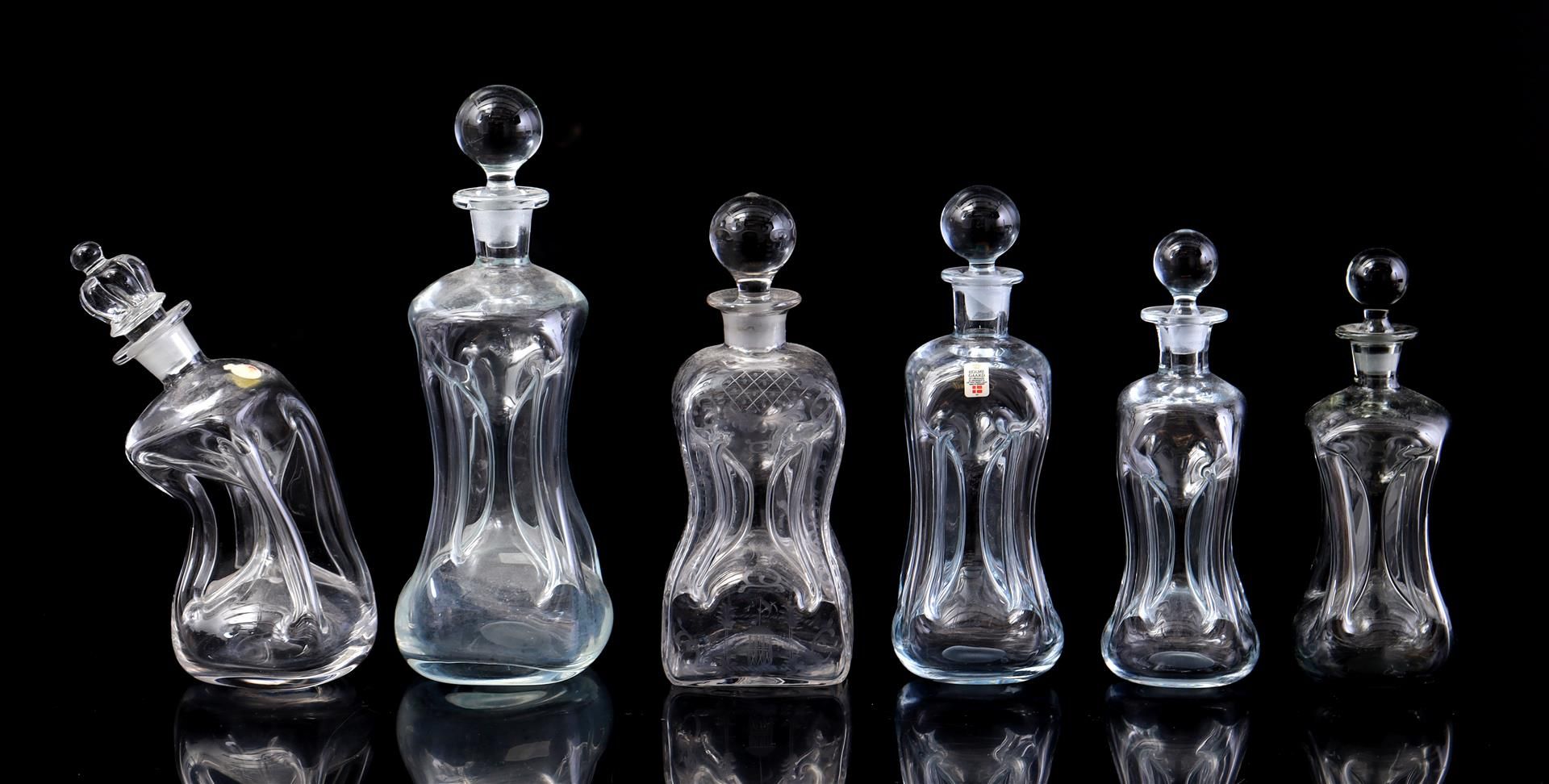 6 various glass