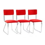3 tubular frame chairs