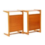 2 beechwood tables