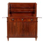 Mahogany on oak Louis Seize folding buffet