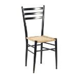 Italian black lacquered chair