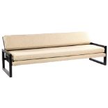 Black lacquered metal sofa