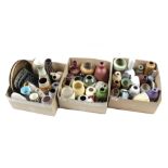3 boxes with earthenware