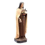 Plaster statue of Saint Therese of Lisieux