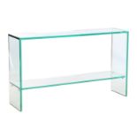 Glass side table