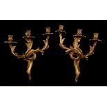 2 bronze 3-light wall sconces