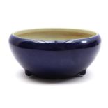 Porcelain bowl with blue glaze