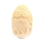 Carved ivory egg