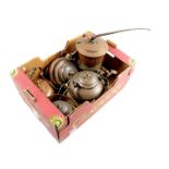 Box of copper kettles and nebulizer