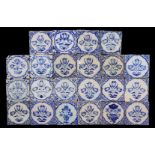 22 glazed earthenware tiles