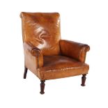 Old leather armchair