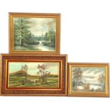 3 various oil paintings