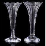 Set of decorative crystal vases