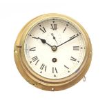 Ship's clock in brass case