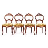 4 mahogany Biedermeier chairs