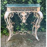 Wrought iron wall table