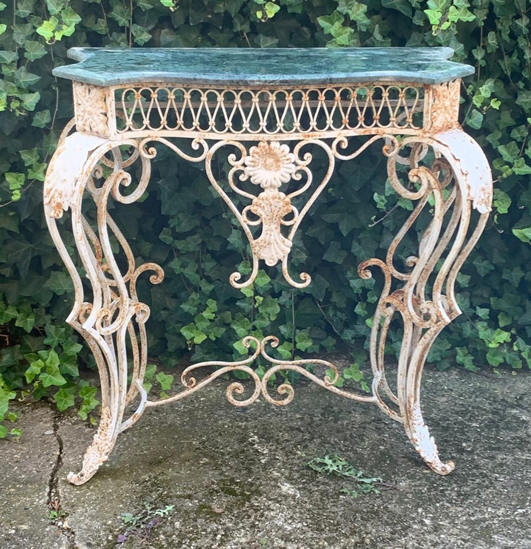 Wrought iron wall table