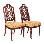 2 mahogany dining room chairs