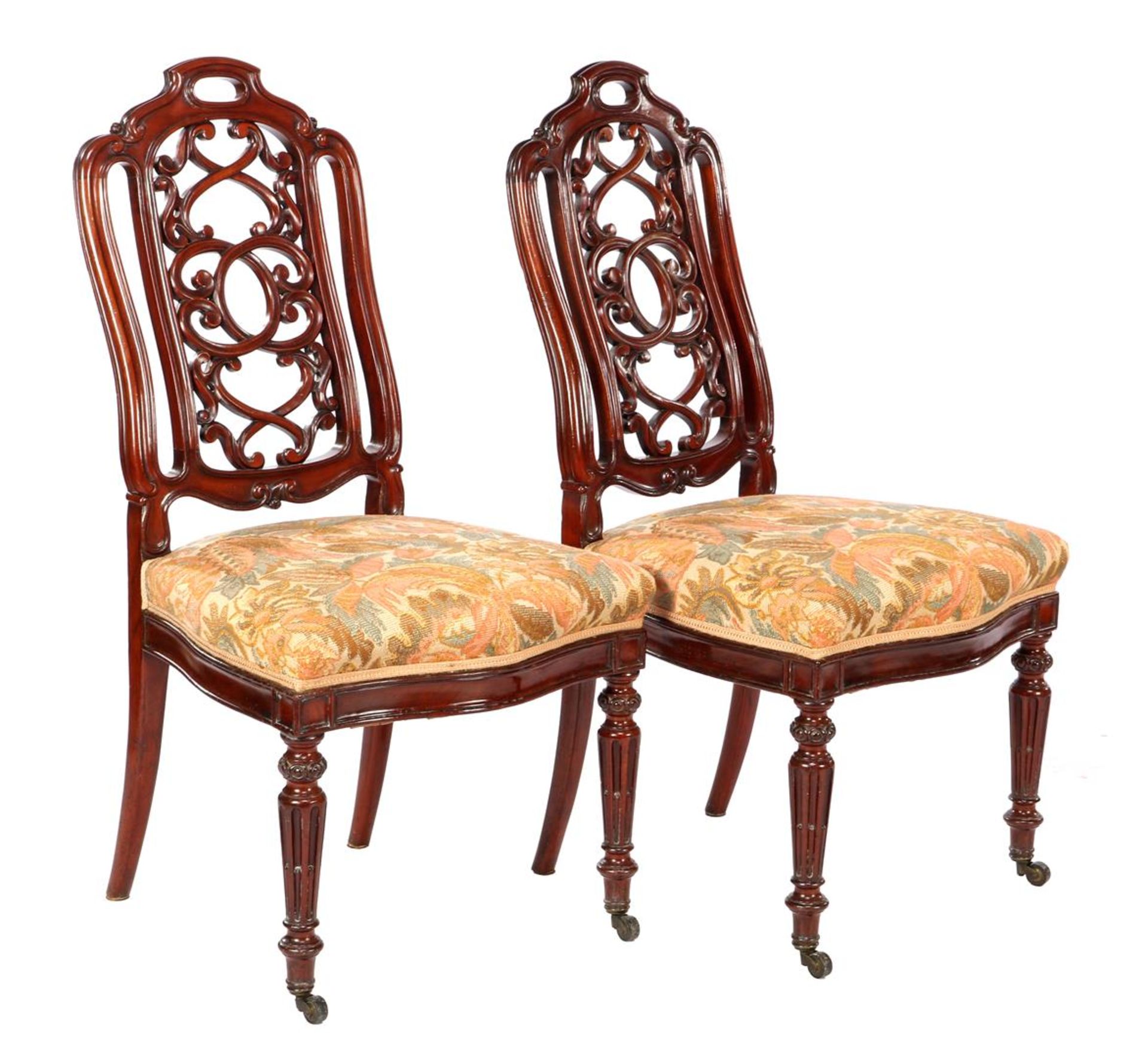 2 mahogany dining room chairs