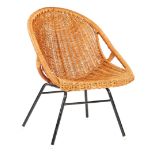 Wicker bucket seat