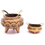 2 copper incense burners