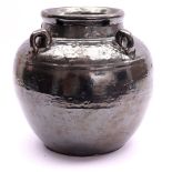 Glazed earthenware storage jar