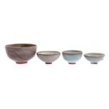 4 glazed earthenware bowls