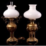 2 classic brass table lamps