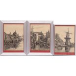 3 framed lithographs