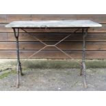 Cast iron patio table