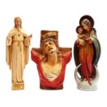 3 plaster Saints statues