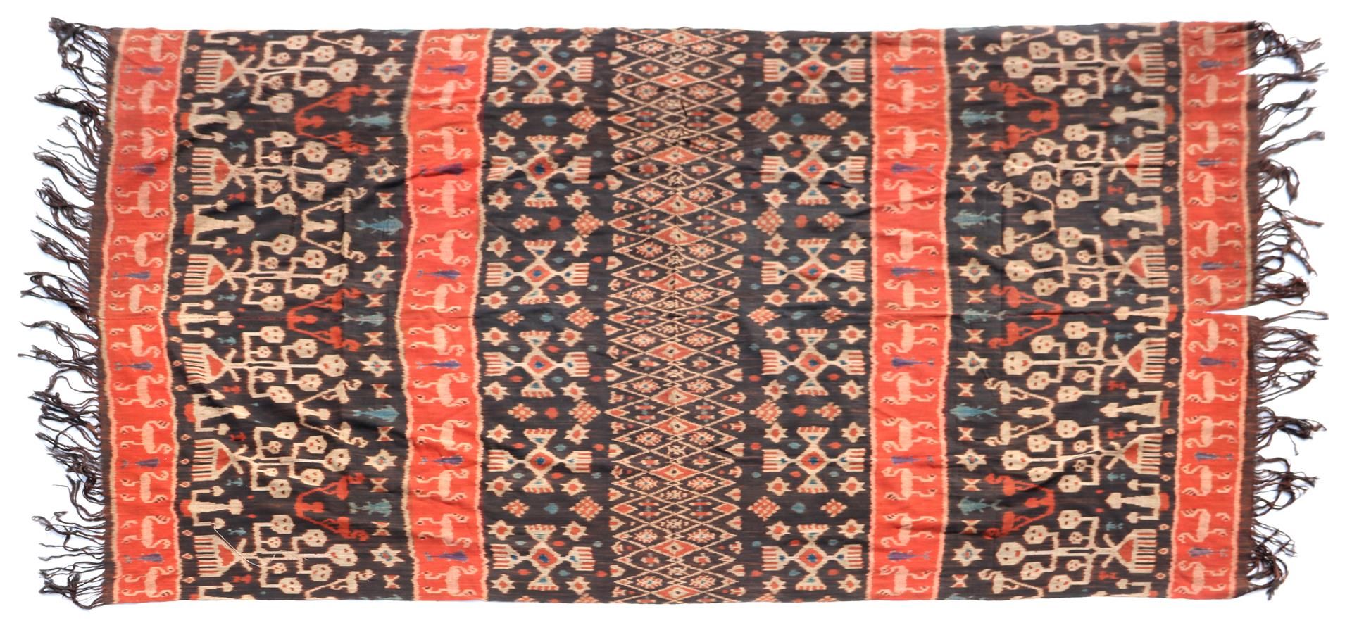 Ikat woven cloth