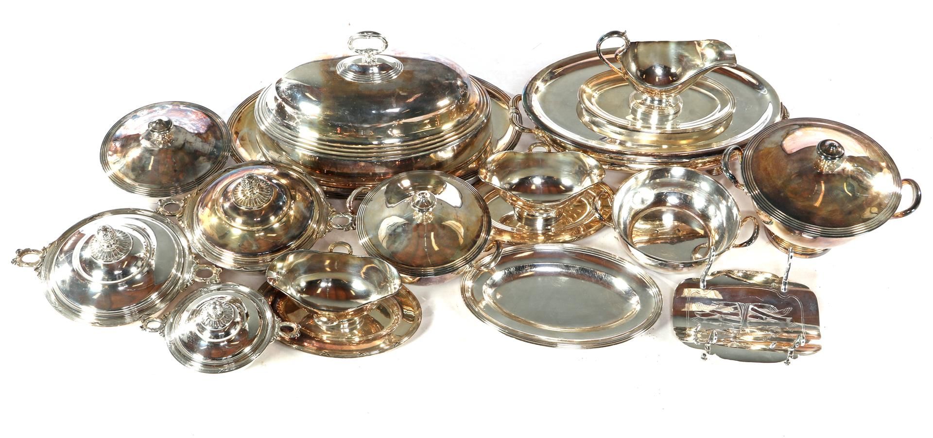 Lot of silver plated serving service - Image 2 of 2