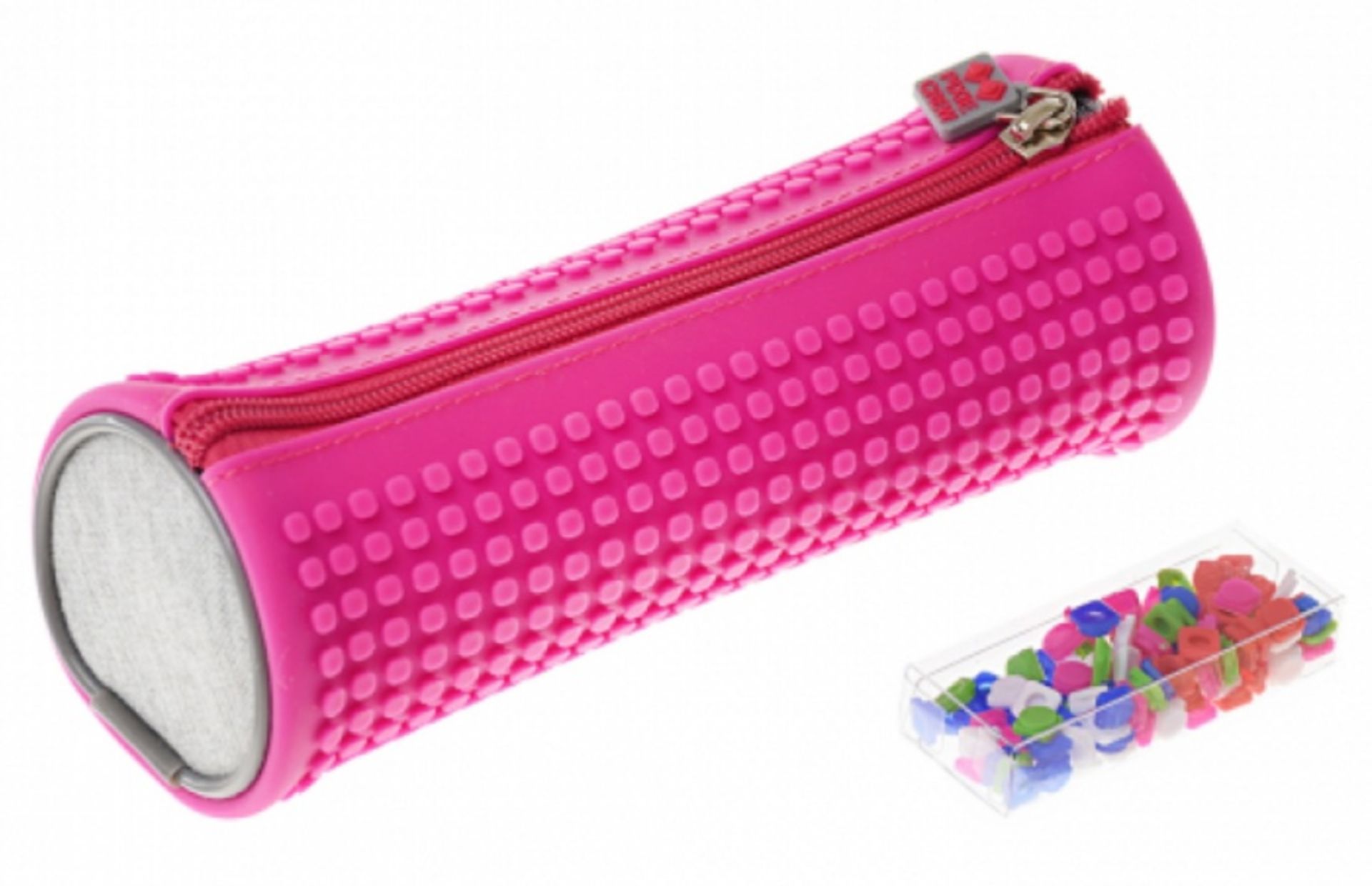 X15 BRAND NEW PIXEL CREW CREATIVE ROUNDED PENCIL CASE - PINK. TOTAL RRP £119.88