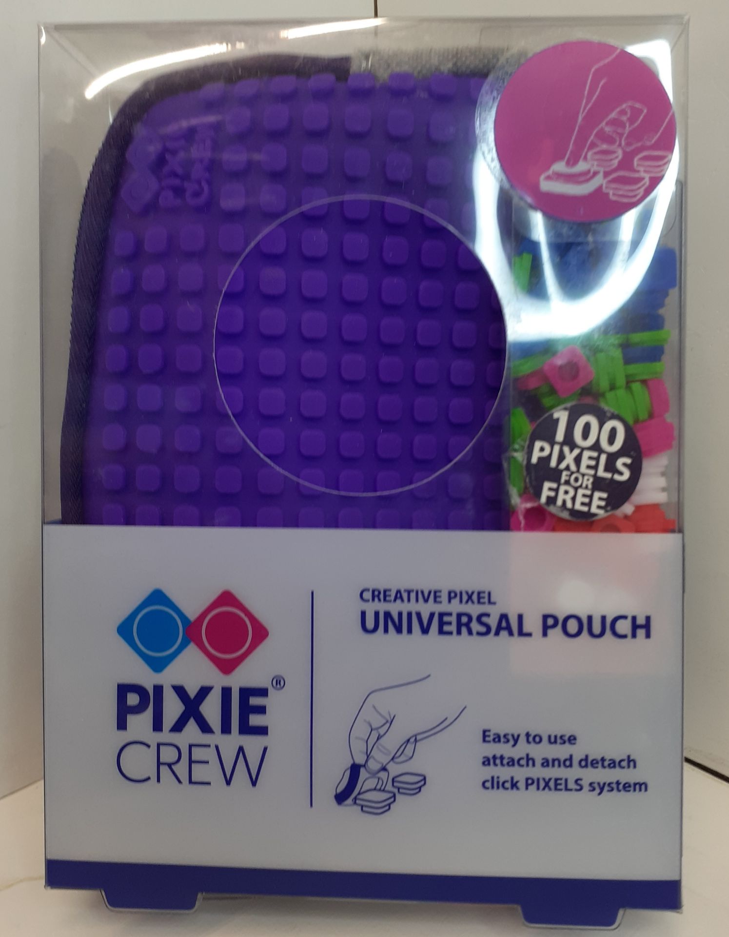 X 12 PIXEL CREW UNIVERSAL POUCH, THEY ALL COME WITH 100 PIXEL FOR FREE. THERE IS X 8 PINK & GRAY & X