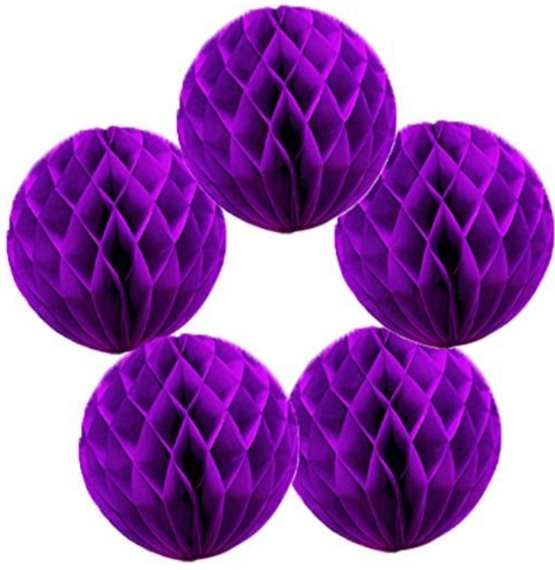 X 60 BRAND NEW 25CM PURPLE PAPER HONEYCOMB BALLS FOR WEDDING, BIRTHDAY, AND FESTIVAL PARTY