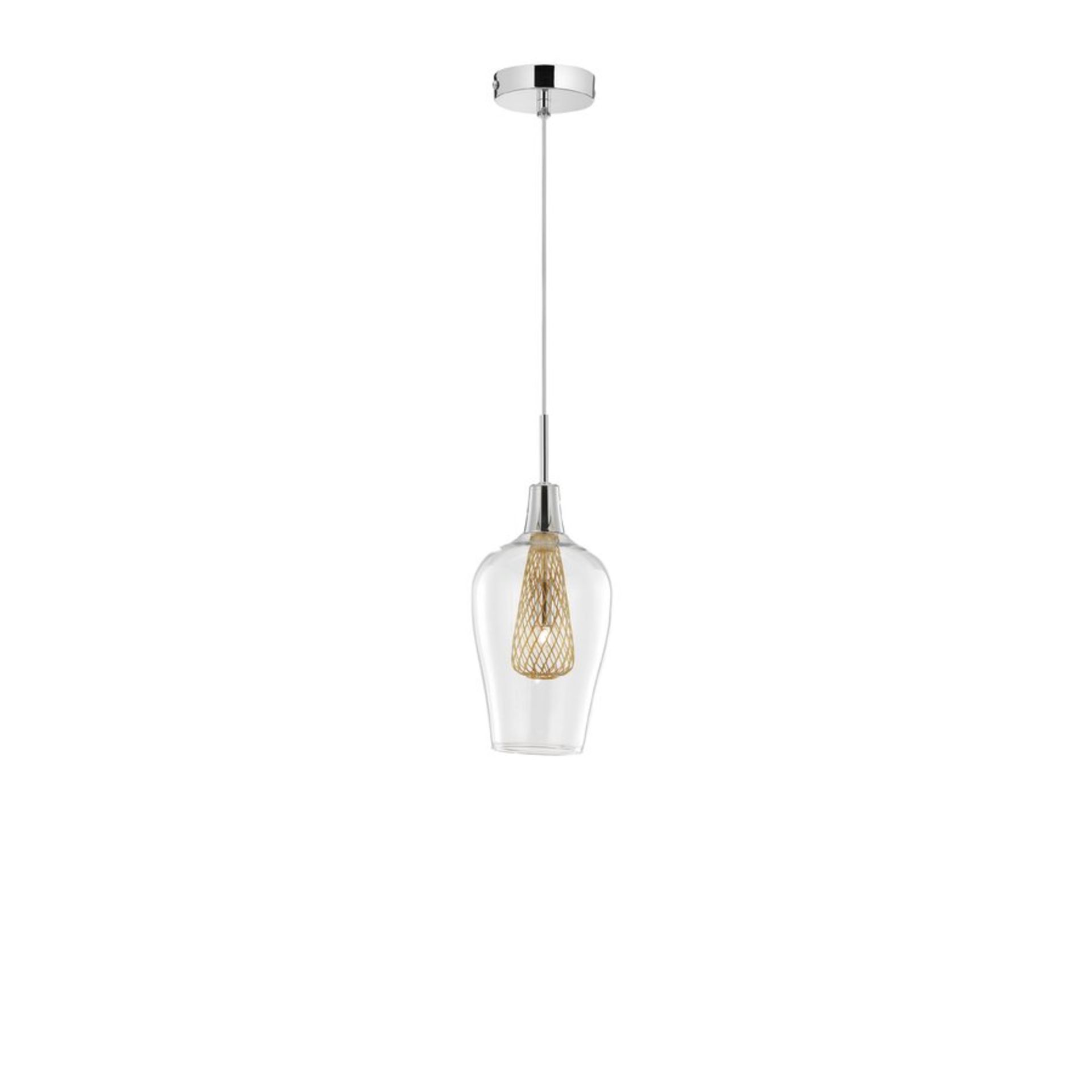 ELWOOD 1-LIGHT TEARDROP PENDANT. RRP £59.99