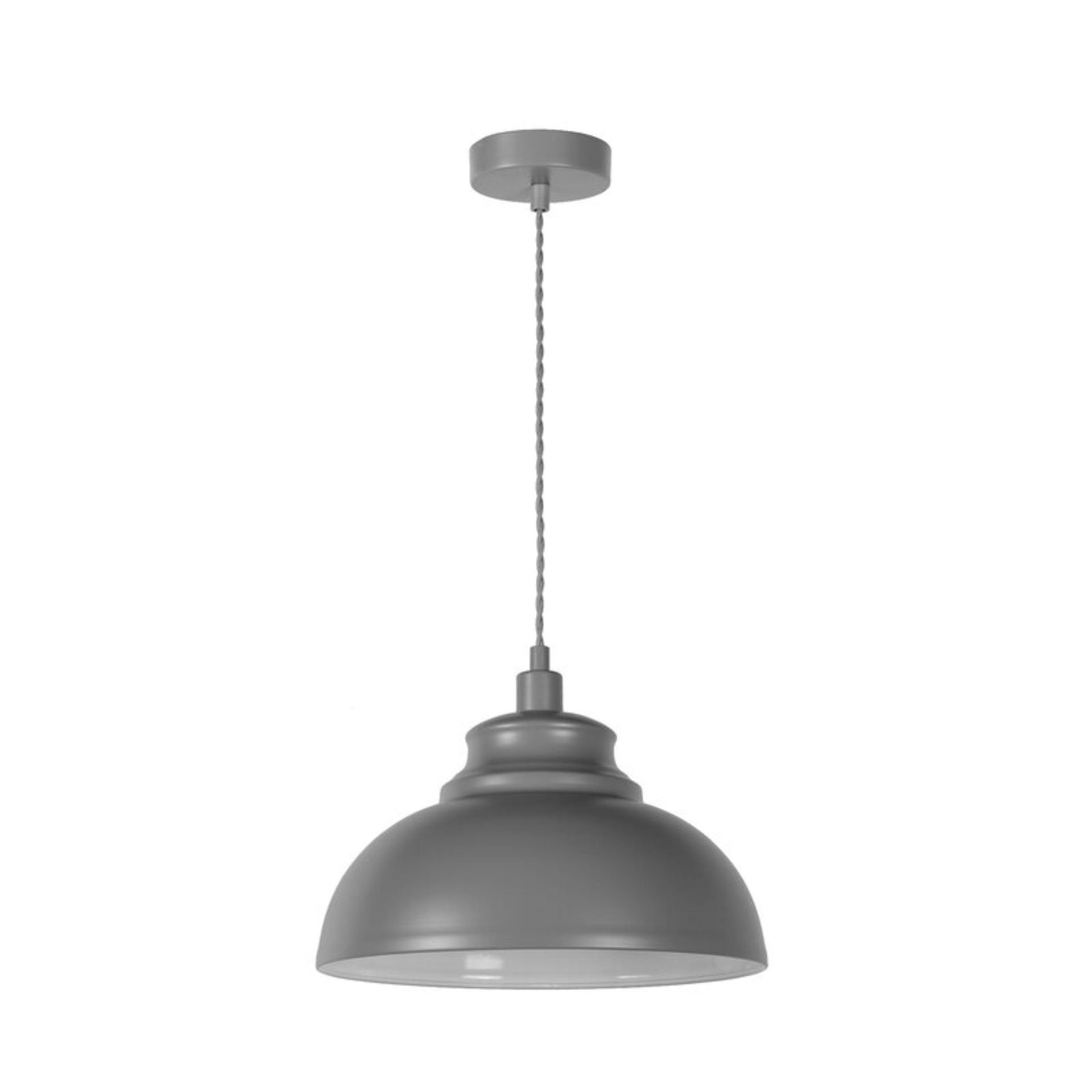 IVAN 1-LIGHT DOME PENDANT FINISH GREY RRP £37.99