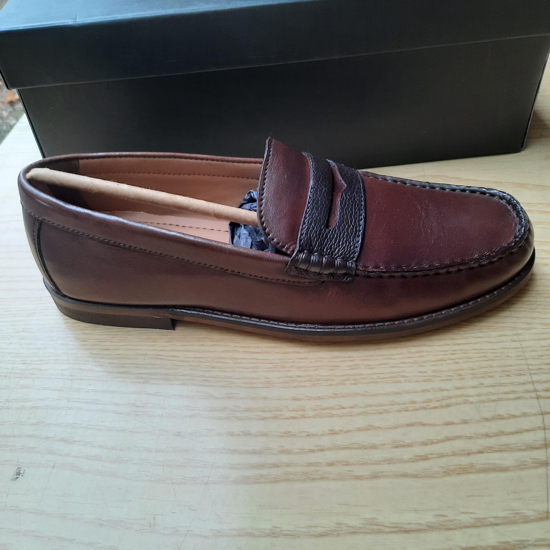 NEW & BOXED BROWN MOBSLEY SADDLE GENTLEMANS SHOES SIZE UK - 6/ EU - 40/ US -7 BY TOPMAN. RRP £49.99