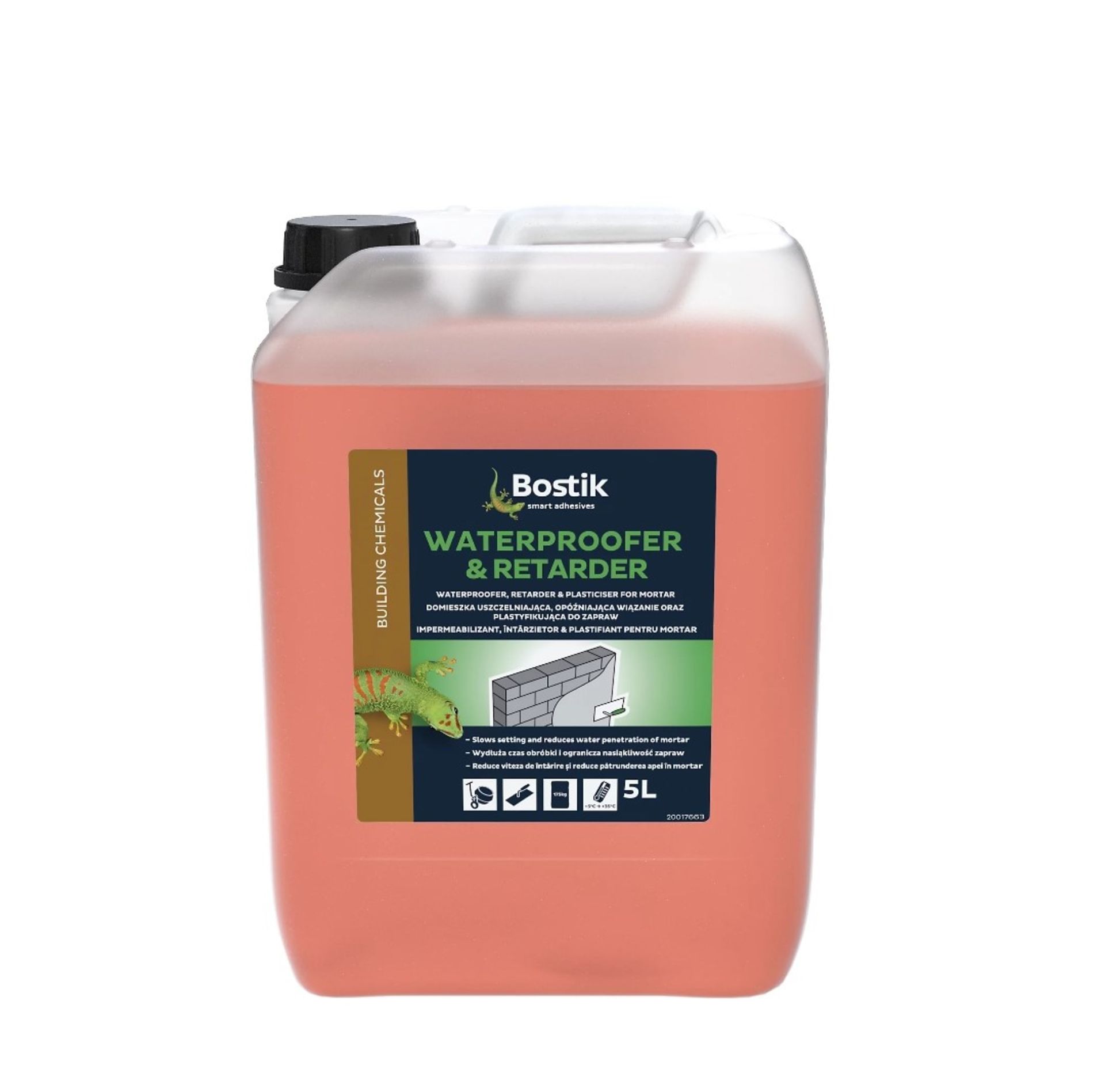 X 2 BOSTIK ORANGE WATERPROOFER & RETARDER 5L JERRY CAN.