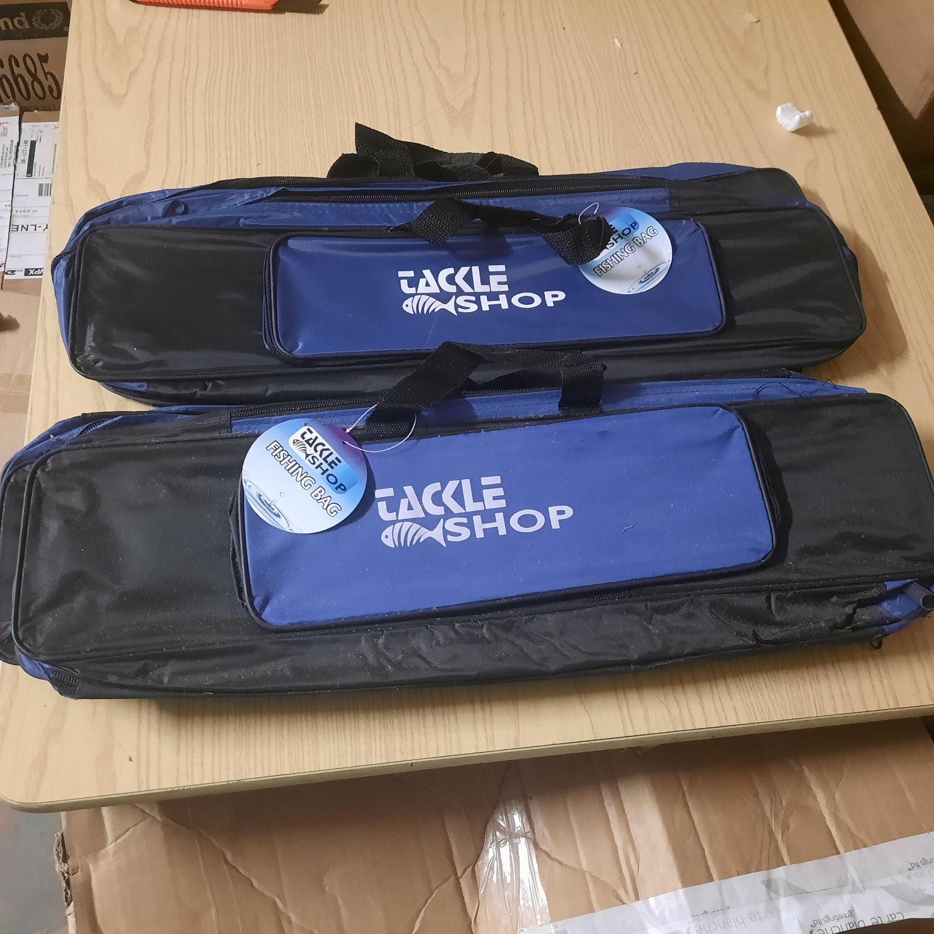 X 5 BRAND NEW TACKLE SHOP FISHING BAGS