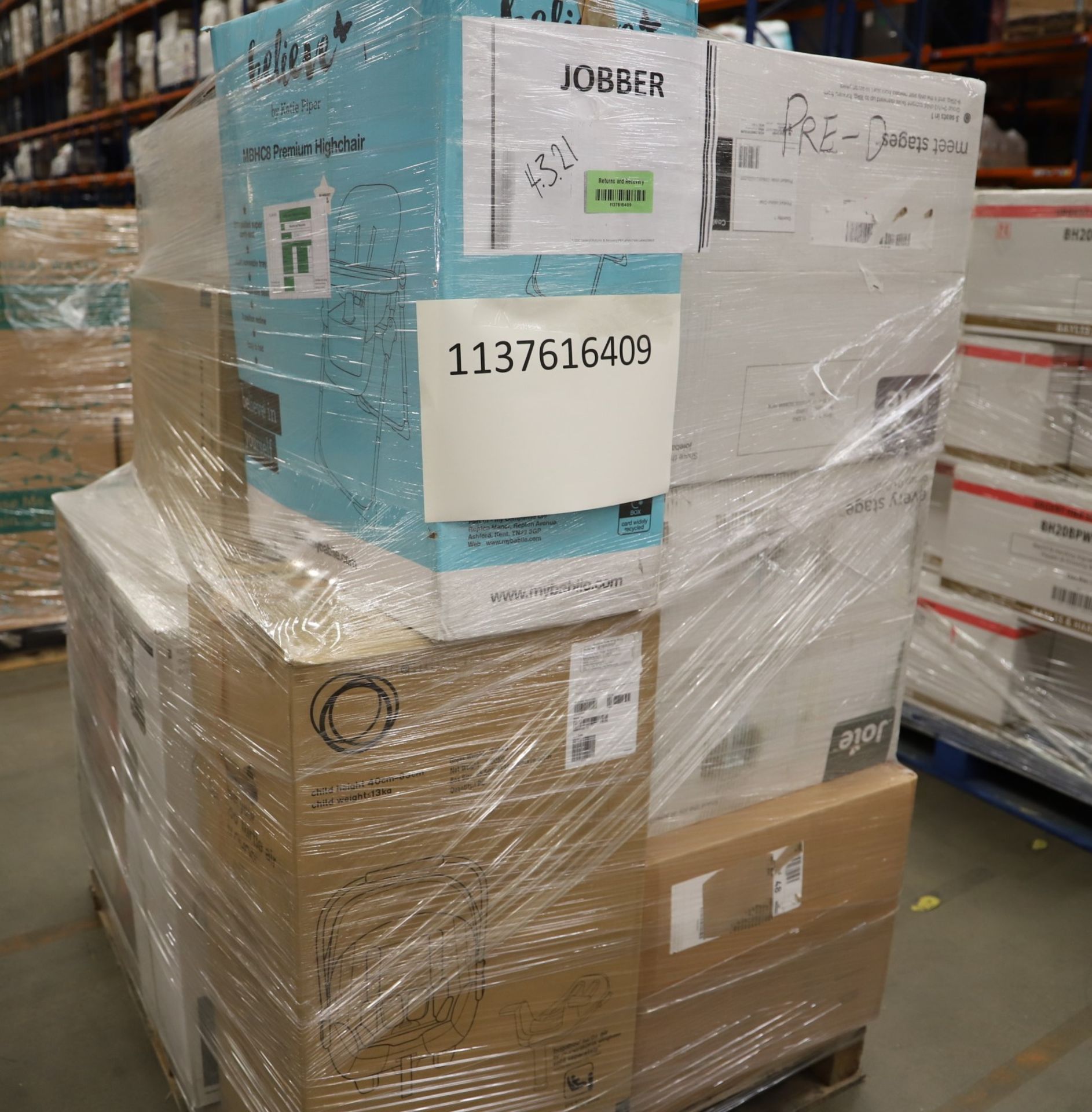 Mixed Pallet of 11 items, Brands include Cybex, Bugaboo & Joie. Total RRP Approx £1716.93