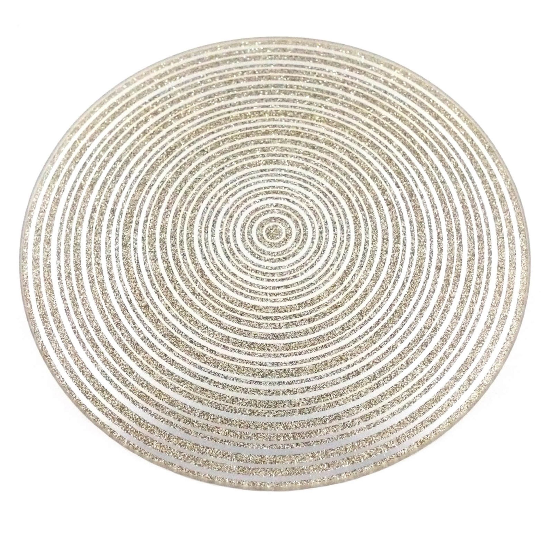 Pallet of 158 x GOLD GLITTER CANDLE PLATE 18CM. Total Approx RRP £474.00