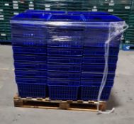 Pallet of 40 x 55Ltr Ventilated stacking & nesting crates from M&S.