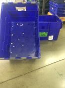 Pallet of 30 x used Blue Solid industrial storage containers/tote boxes from M&S.