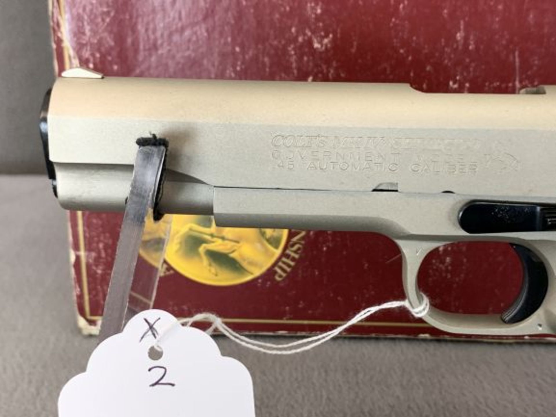 3. Colt 1911 Mk 4 Series 70 Government Model 5" Barrel .45 Auto E-Nickel Finish w/ Orig Box, SN: - Image 4 of 13