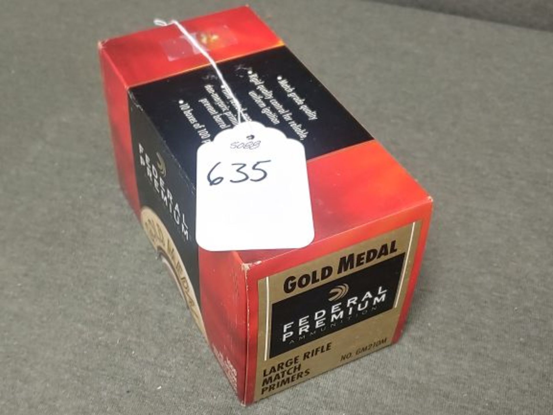 635. Fed Premium Large Rifle Match Primers, Box of 1000 (1x the Money)